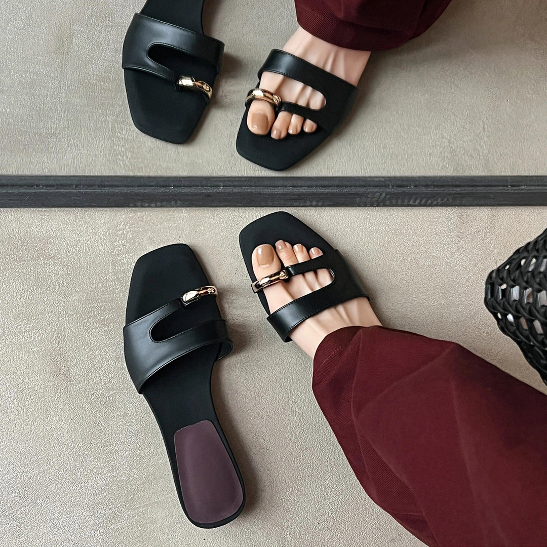 Dame Chunky Slide Sandaler med elegant rem-detalje Stilla