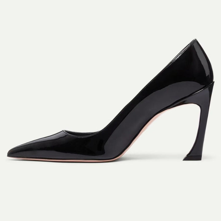 Femme Højglans Spidse Stiletto Pumps Stilla