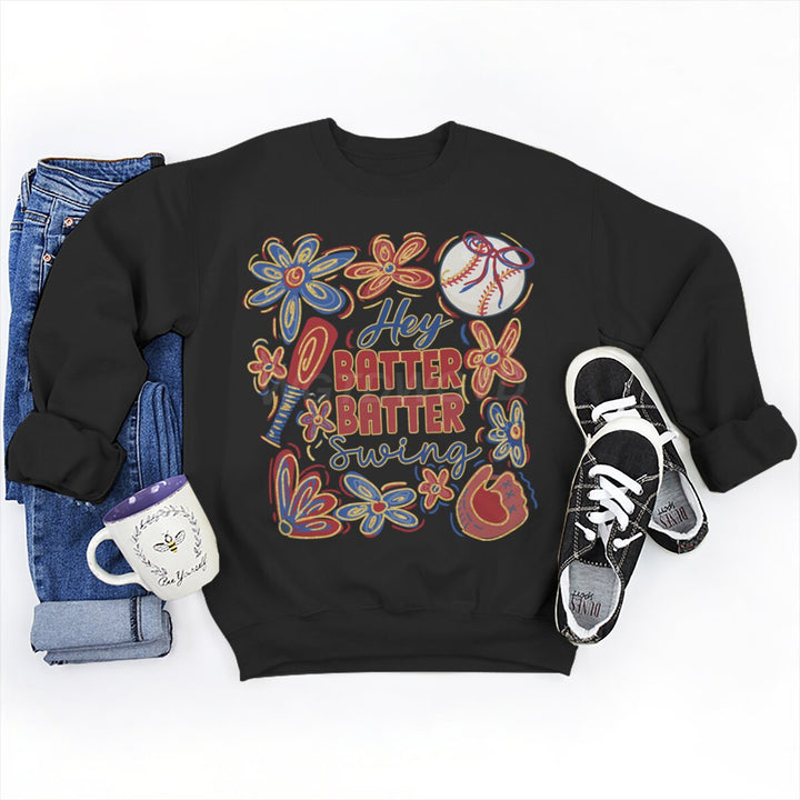 Dame sweatshirts med kreativ baseballmotiv og afslappet snit Stilla