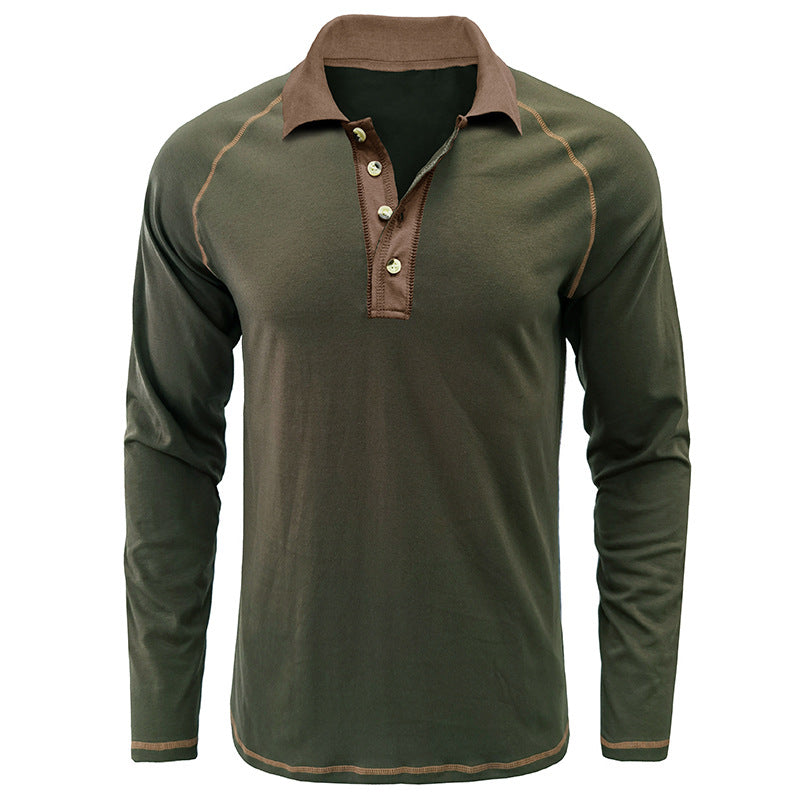 Herrer Langærmet Polo T-shirt Stilla