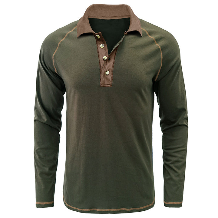 Herrer Langærmet Polo T-shirt Stilla