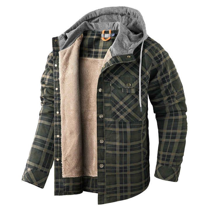 Herrer flanneljakke med blødt foer Stilla