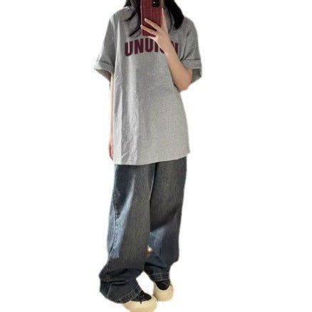 Dame Oversized T-shirt med grafisk tekst Stilla