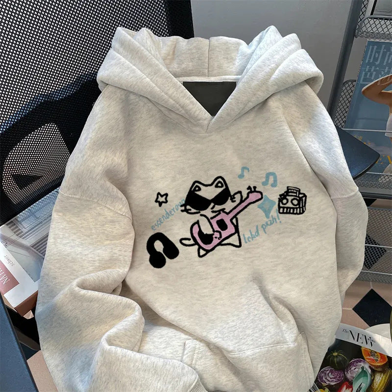 Kvinders hoodie med unikt dyremotiv Stilla