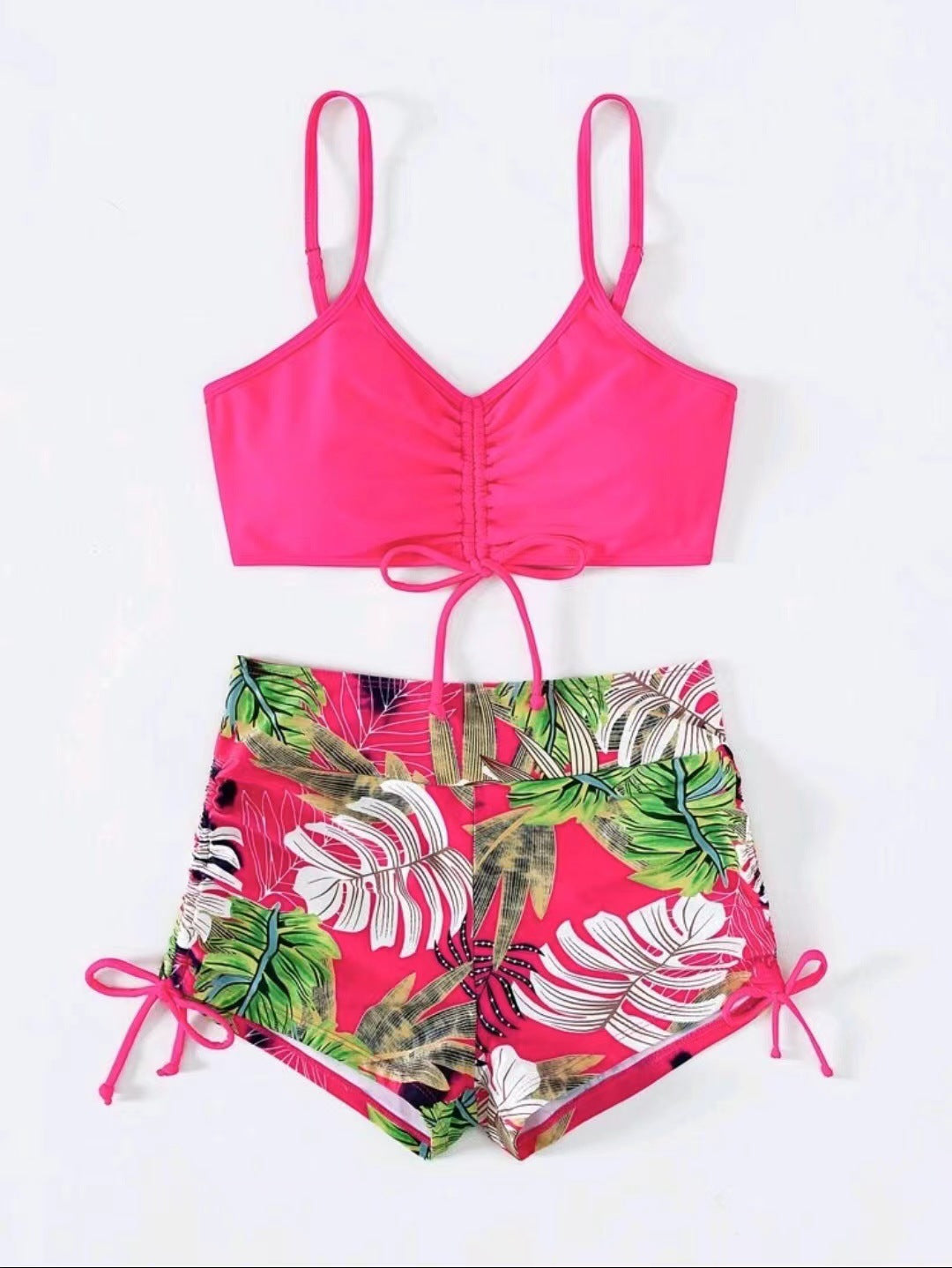 Dame Bikini-sæt med blomsterdesign og justerbare stropper Stilla
