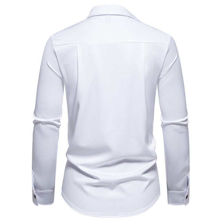 Herrer samtids asymmetrisk Button-Up-Skjorte Stilla