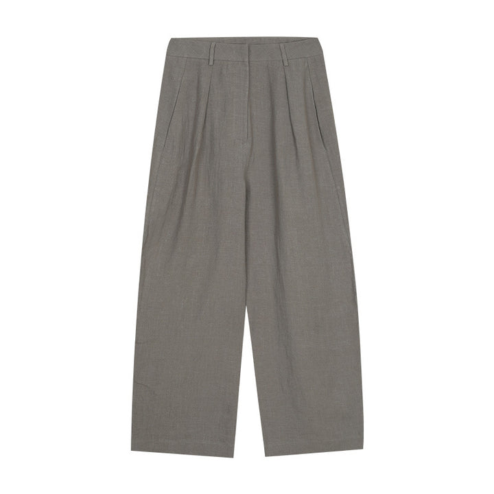 Dame elegant Culotte-bukser med højt foldedesign og løs pasform Stilla