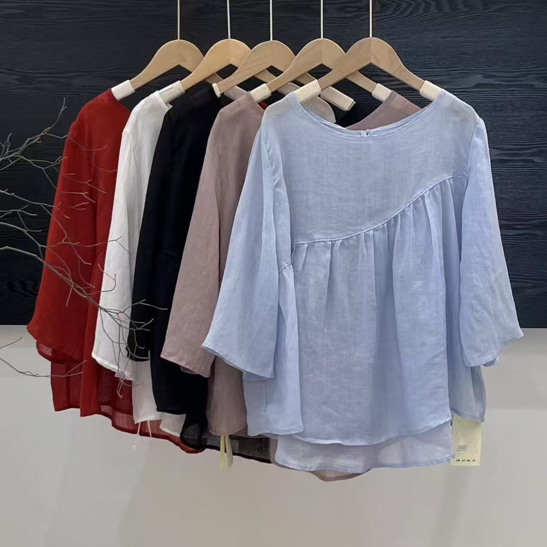 Dame Bohemian Stil lagdelt Bluse Stilla
