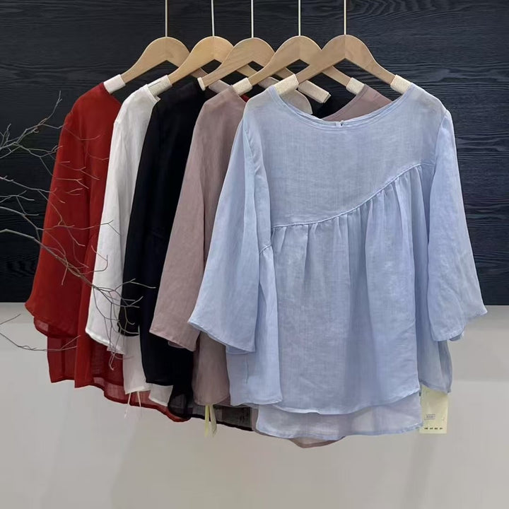 Dame Bohemian Stil lagdelt Bluse Stilla