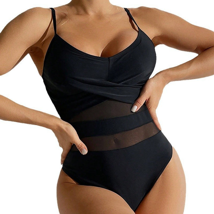 Dame badedragt med raffineret mesh-design Skovae
