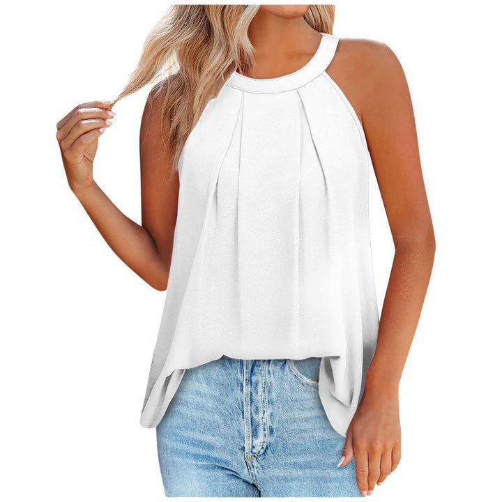 Dame Løs Bluse med Plissering Stilla