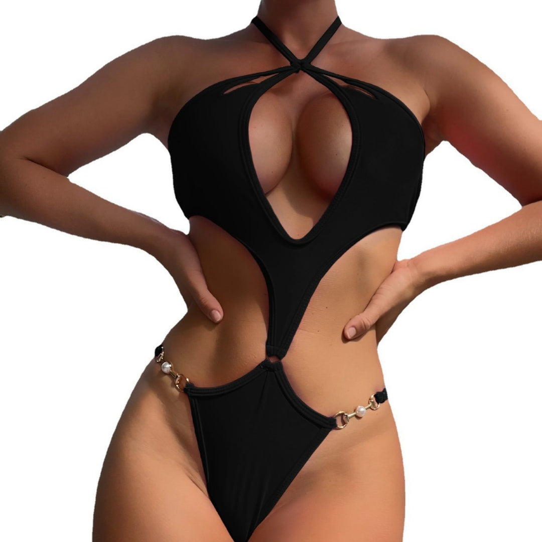 Damer Cut-Out Badedragt med stilfuld knude og elegante accenter Skovae