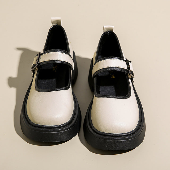 Femme Chunky Heel Mary Jane sko med justerbar rem Stilla