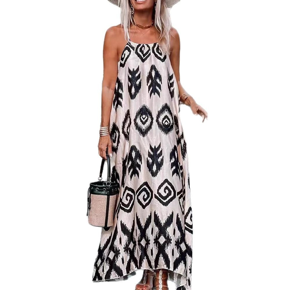 Dame Ethno-Print Maxi-Kjole Stilla