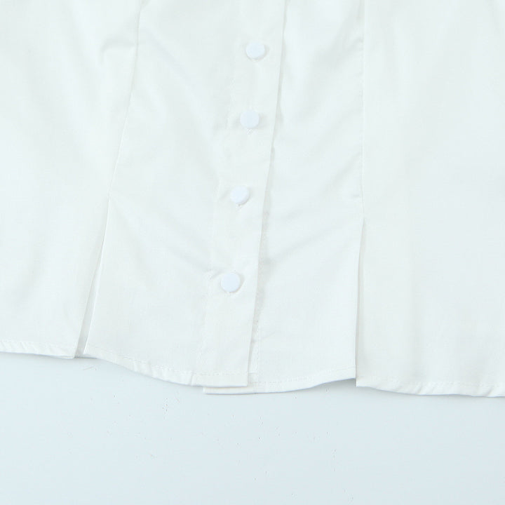 Damebluse med langærmet design og spidsudsmykninger Stilla