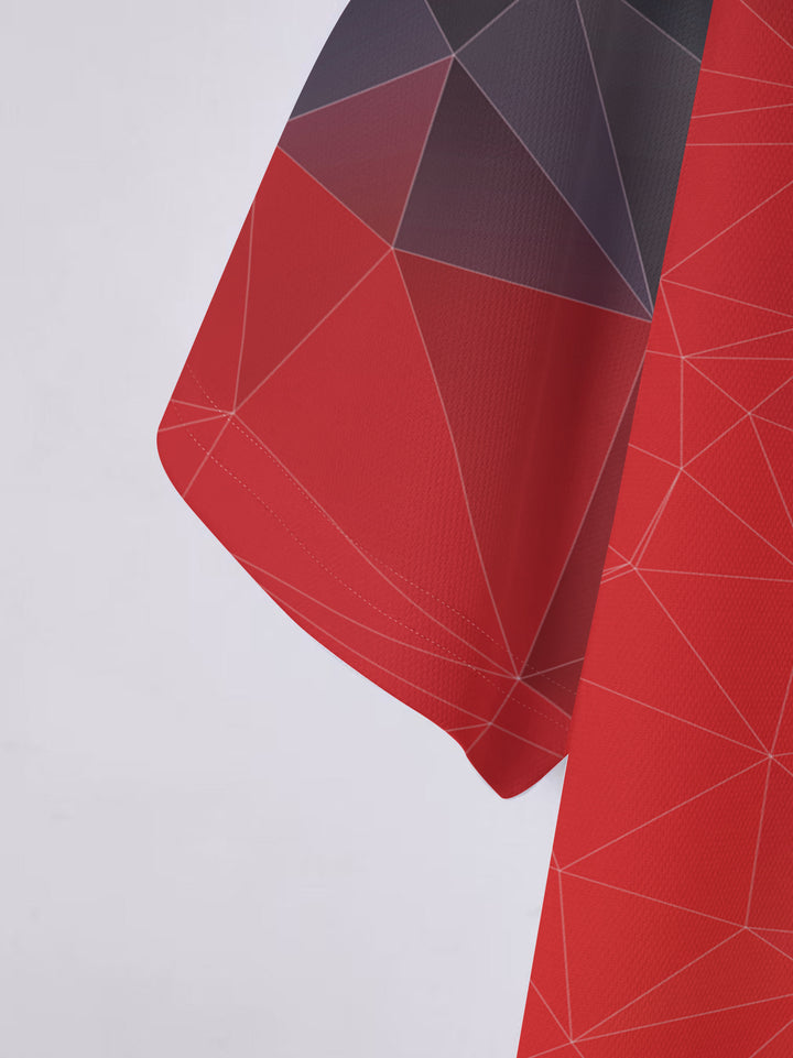 Herre Poloshirt med innovativt geometrisk design og åndbare egenskaber Stilla