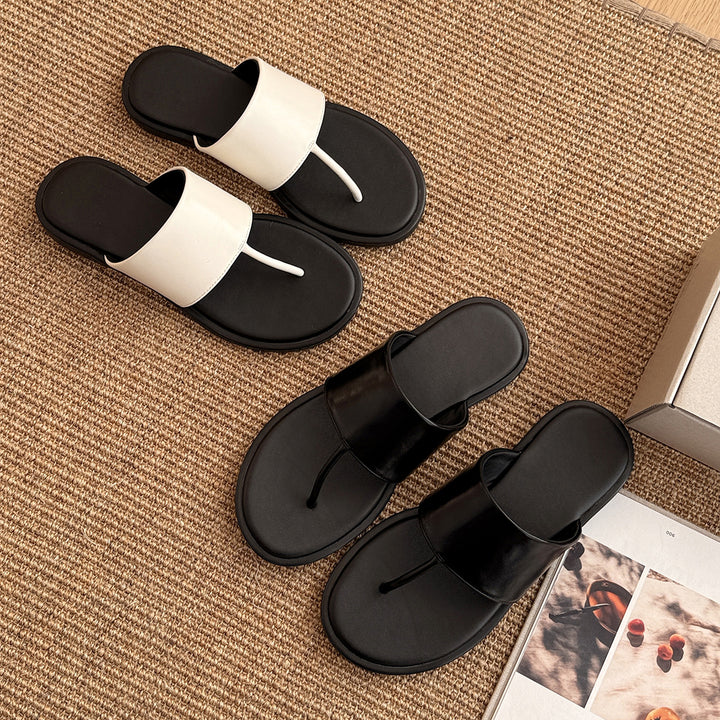 Femme Minimalistisk Thong Slide Sandaler med Fodsvangstøtte Stilla