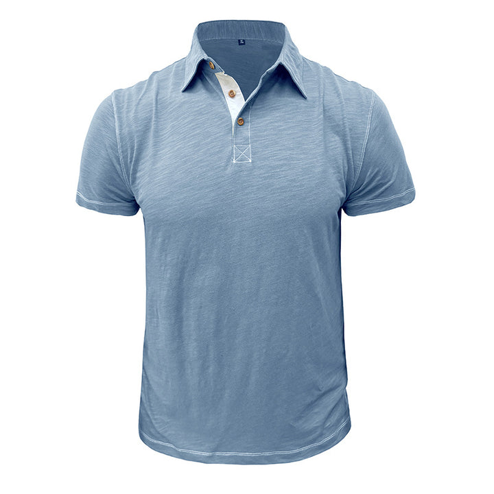 Herrer Polo-Shirt med elegante knapper og blødt stof Stilla
