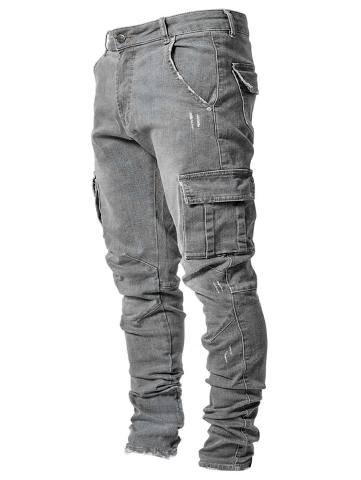 Herrer Cargo-bukser med fashionable lommer og smal pasform Stilla