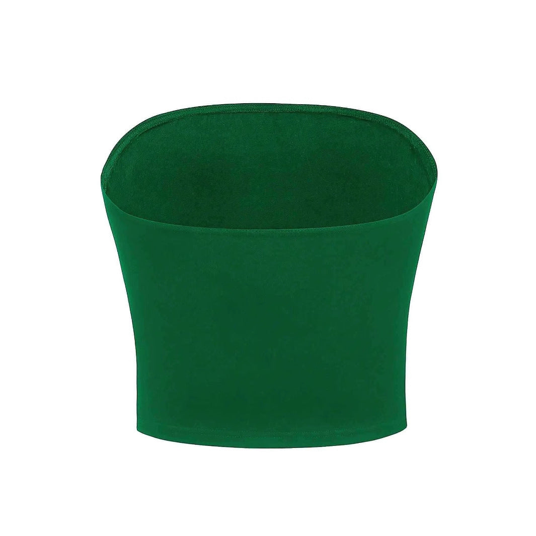 Dame crop-top med sidelogo-design og elastisk materiale Skovae