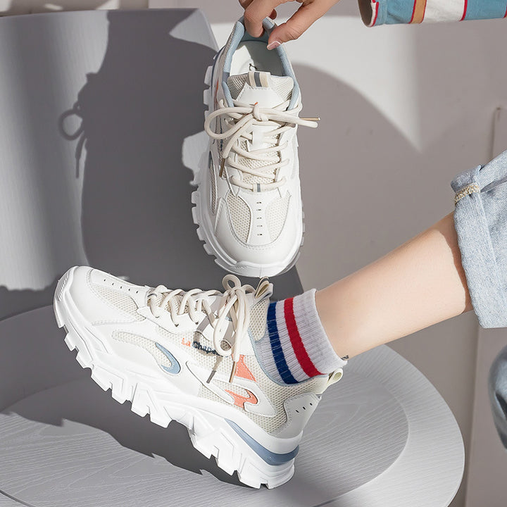 Dame Sporty Chunky Sneakers med åndbart overflade og stabil profil sål Stilla
