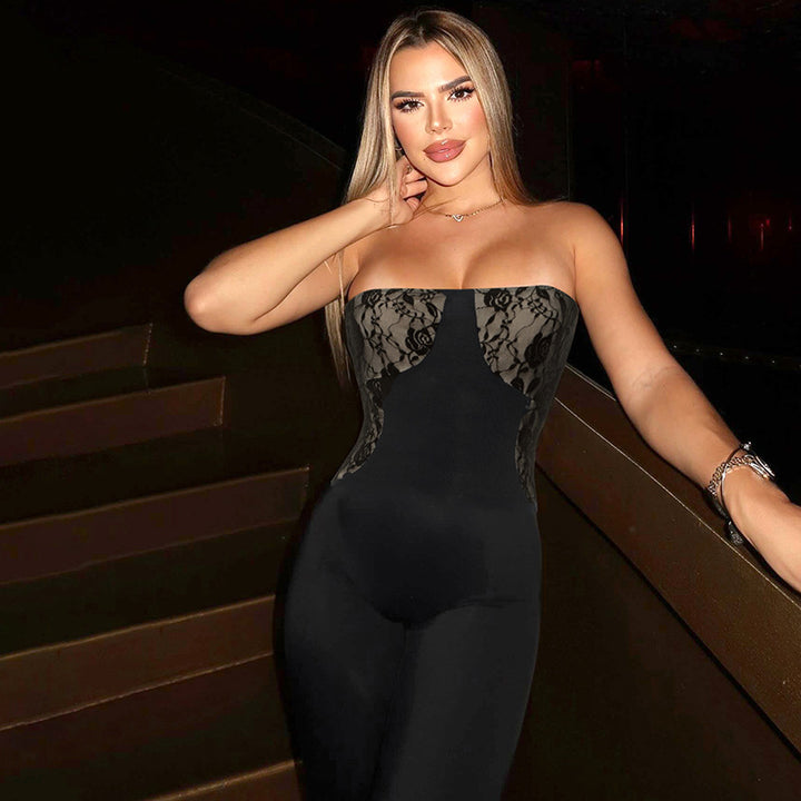 Femme Strapless Spids Bodysuit Jumpsuit Stilla