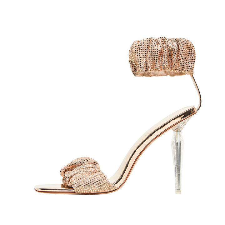 Femme Strappy Rem med strass-accente hæl sandals Stilla