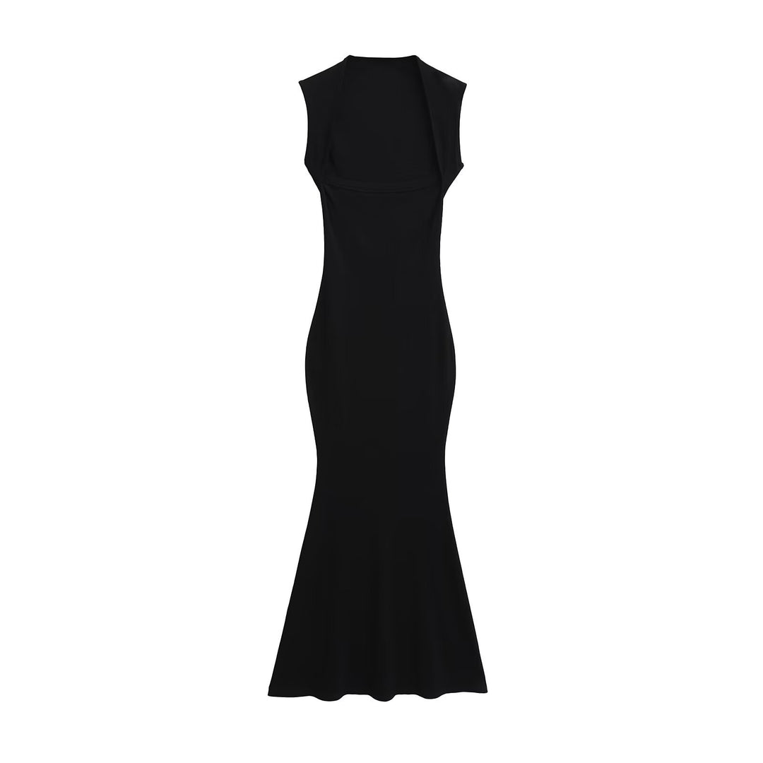 Femme Korte ærmer Rib Maxi kjole Stilla