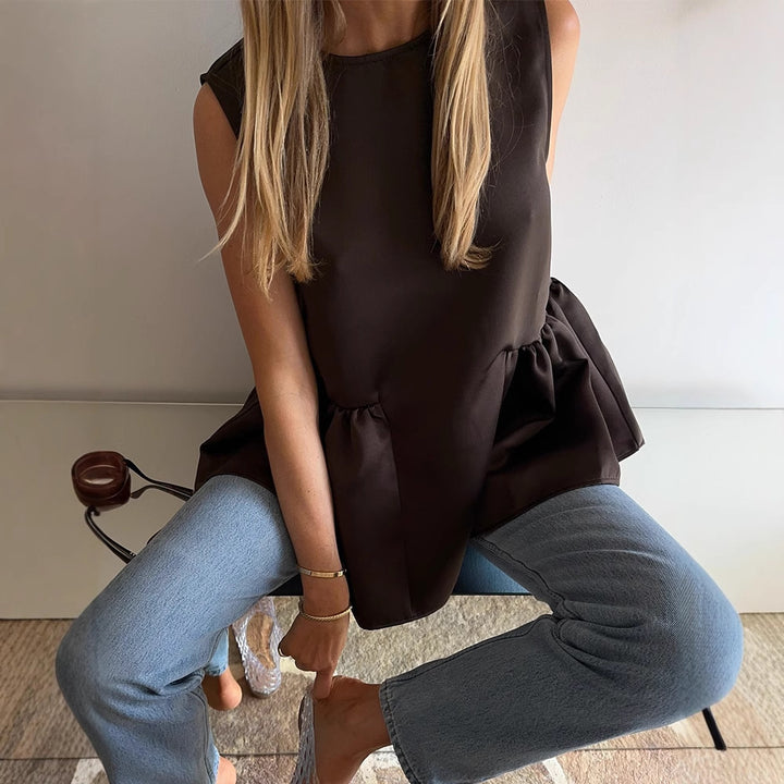 Dame Peplum Overdel Stilla