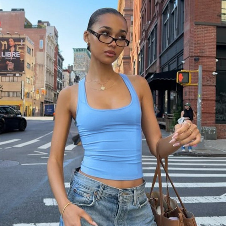Dame Sporty tanktop med brede stropper Skovae