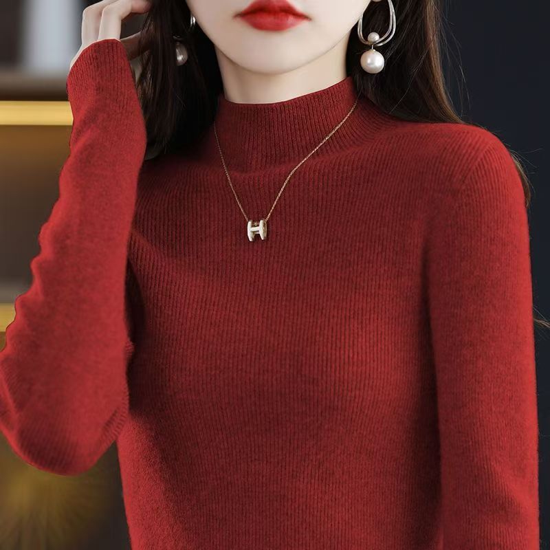 Dame elegant turtleneck sweater lavet af fin strik Stilla