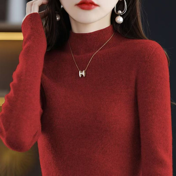 Dame elegant turtleneck sweater lavet af fin strik Stilla