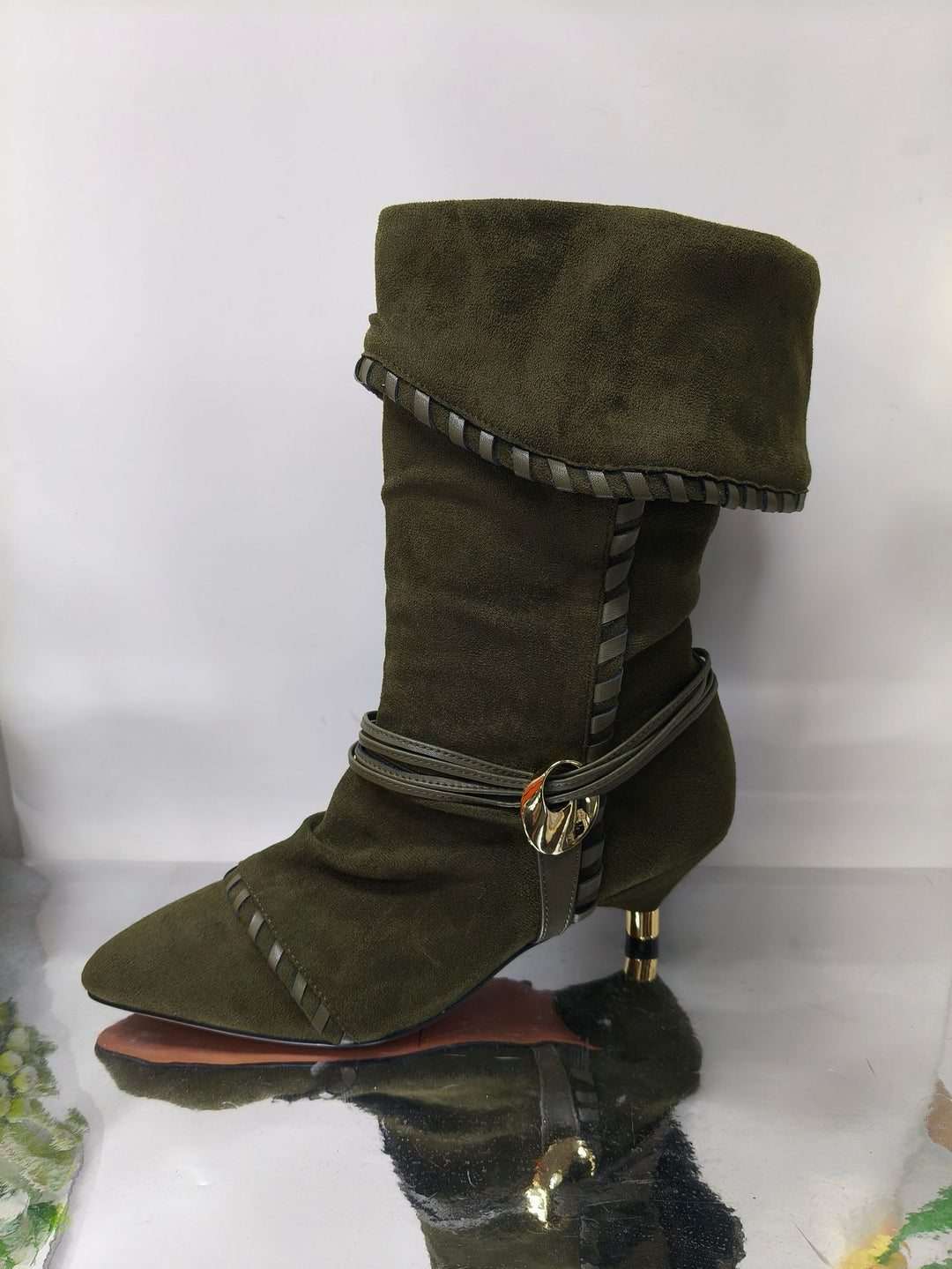 Dame Slouchy Anklet støvler med dekorativt spænde-detalje Stilla