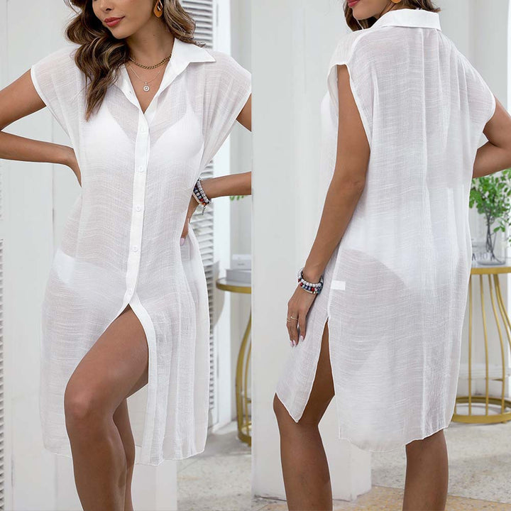 Dame Let Button-Down Cover-Up Kjole Stilla