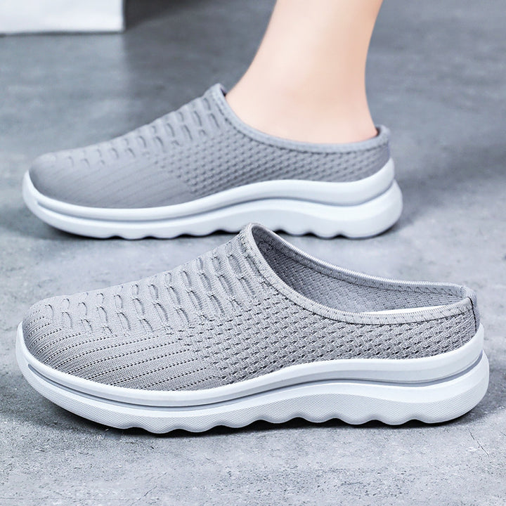 Femme Åndbar Strik-Slipper med Polstret Fodbund Stilla