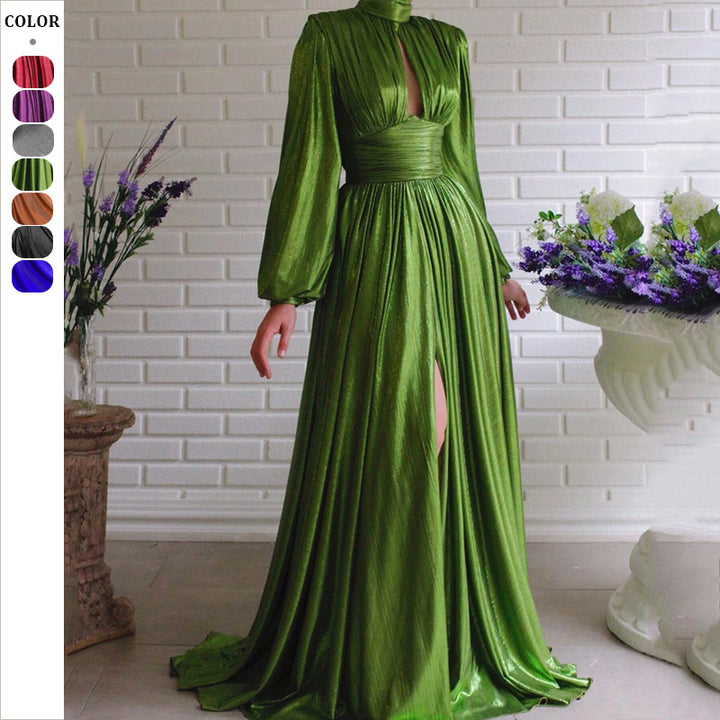 Dame maxikjole med elegant fold Stilla
