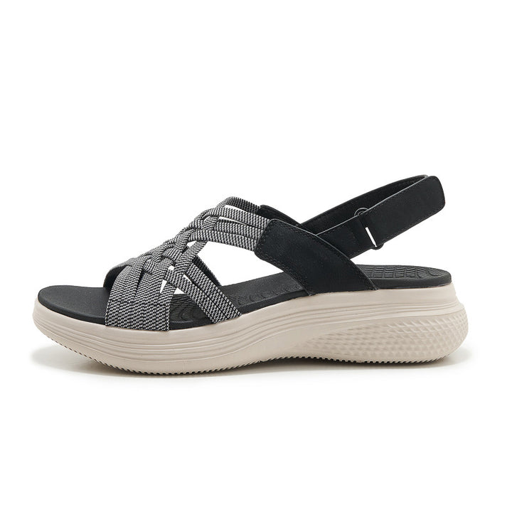 Dame mode sandaler med elastiske remme og dämpende sål Stilla