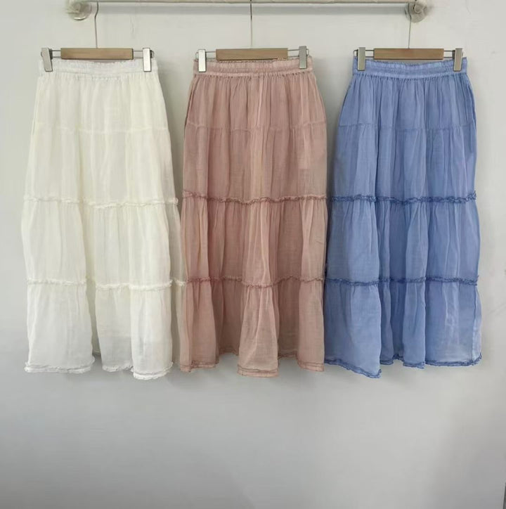Femme Bohemian lagdelt Maxi-nederdel Stilla
