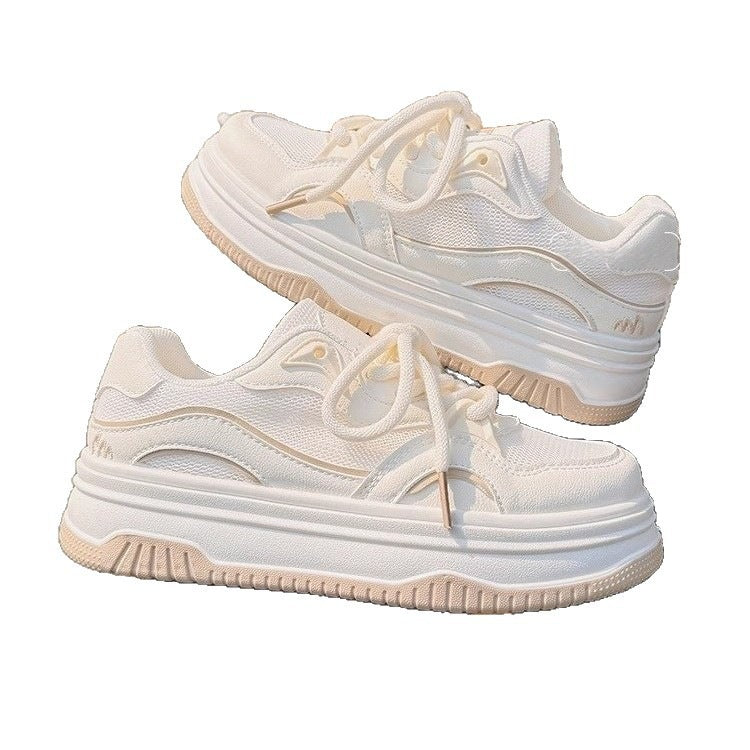 Dame mode Plateau Sneakers med åndbar mesh-overflade og moderne snøresystem Stilla