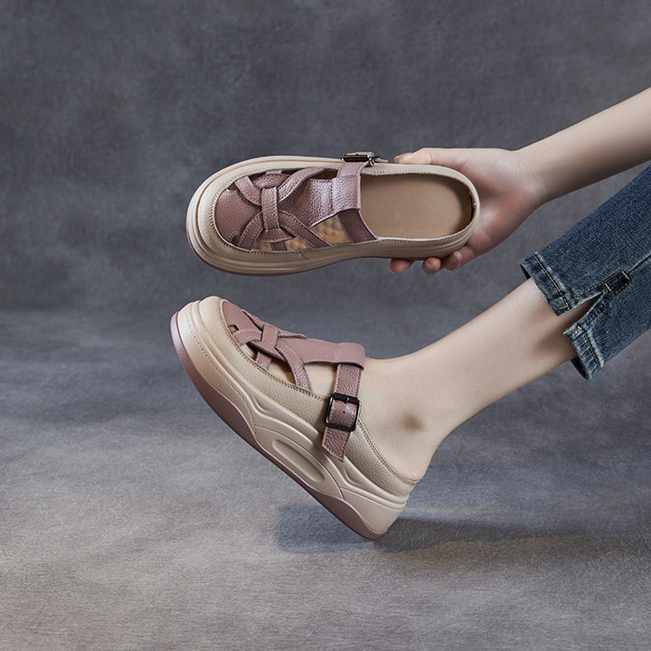 Femme Chunky Slide Sandaler med elegant krydsrem-design Stilla