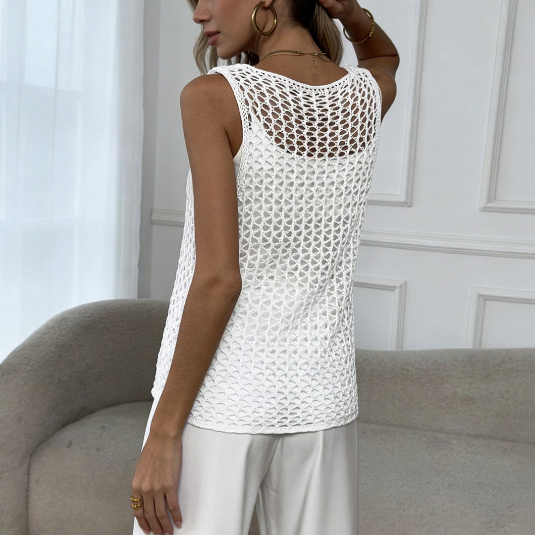 Dame trendy nettop med stjerneelement Skovae