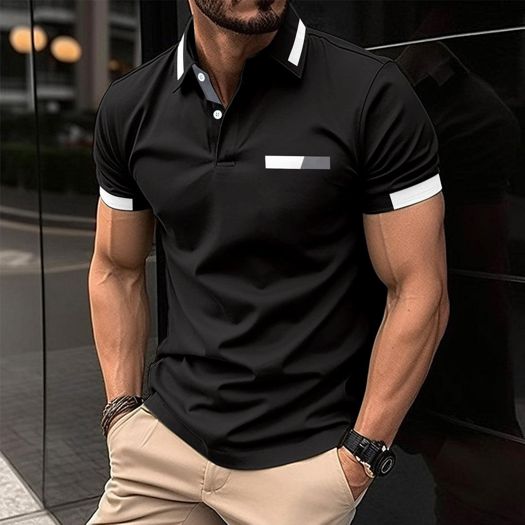 Herrer moderigtigt kortærmet polo shirt med struktureret krave Stilla