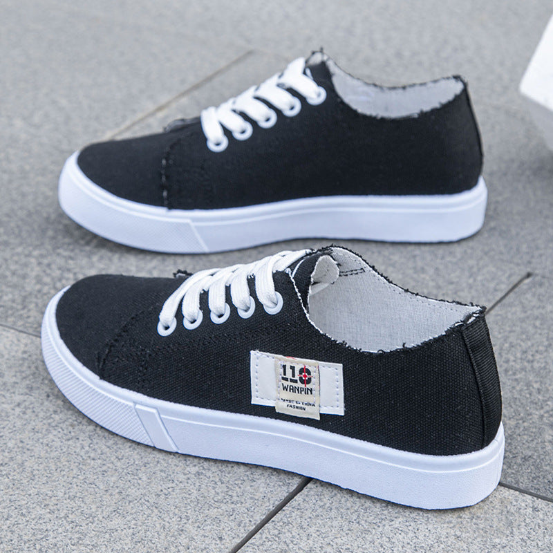 Femme Casual Canvas Sneakers med distressed detalje Stilla