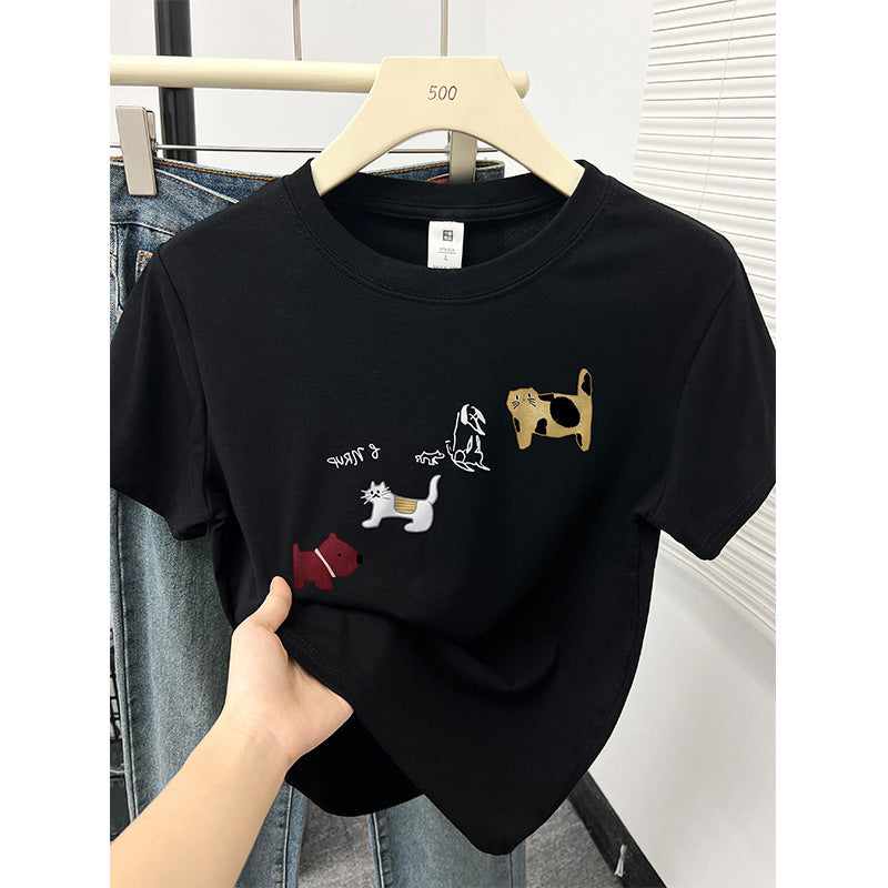 Femme Grafiktrykt Fritids T-shirt Stilla