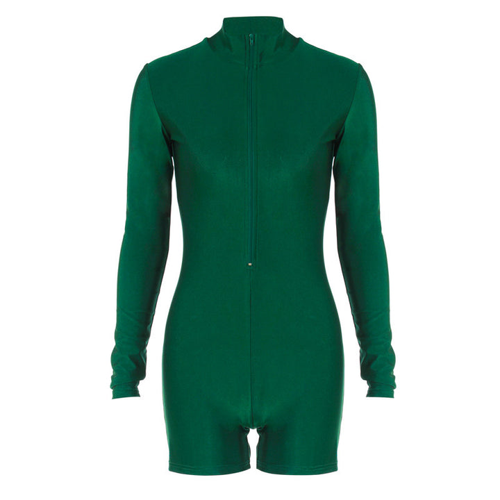 Damer Højhævet Langærmet Jumpsuit med figursyet Snit og praktisk Lynlås Stilla