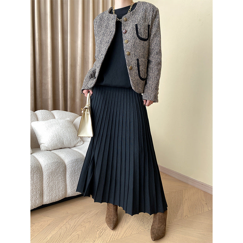 Kvinders strikket sweater med oversized skæring og elegant ribbet tekstur Stilla