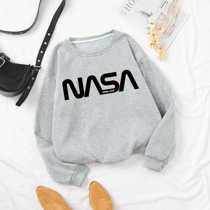 Kvinders afslappede sweatshirt med stort NASA-logo Skovae