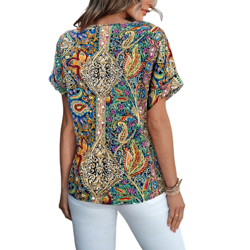 Femme Vibrant Trykt Bluse Stilla