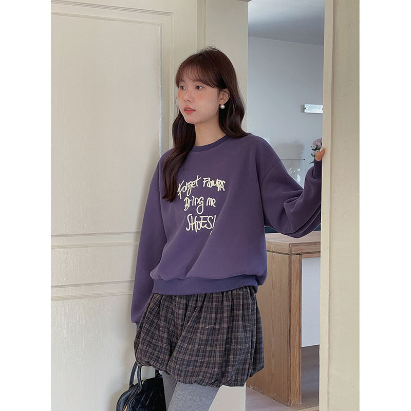 Dame moderne sweatshirt med broderet motiv og afslappet snit Stilla