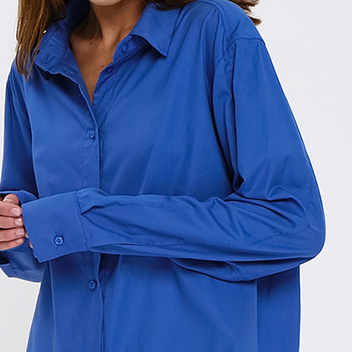 Dame Oversized Bluse i klassisk snit Stilla
